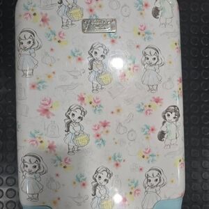 Disney Snow White Floral Hard Case Luggage Cover - White with Pastel Accents